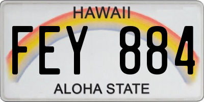HI license plate FEY884