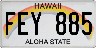 HI license plate FEY885