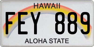 HI license plate FEY889