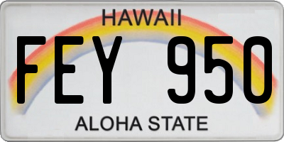 HI license plate FEY950