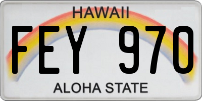 HI license plate FEY970