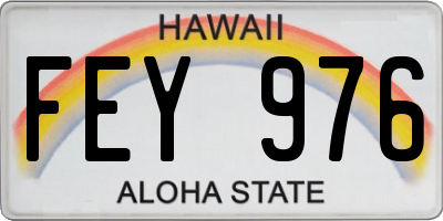 HI license plate FEY976