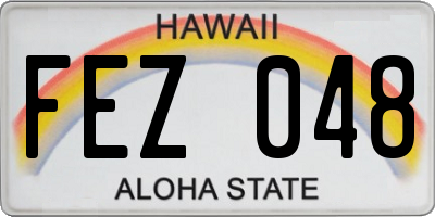 HI license plate FEZ048