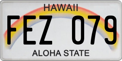 HI license plate FEZ079