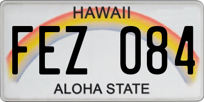 HI license plate FEZ084
