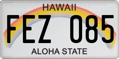HI license plate FEZ085