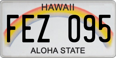 HI license plate FEZ095
