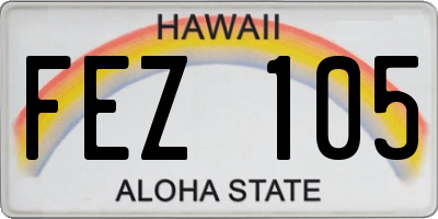 HI license plate FEZ105