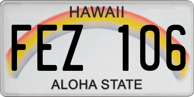 HI license plate FEZ106