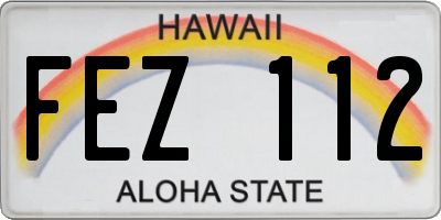 HI license plate FEZ112