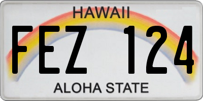 HI license plate FEZ124