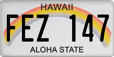 HI license plate FEZ147