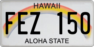 HI license plate FEZ150