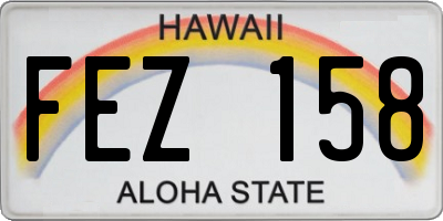 HI license plate FEZ158