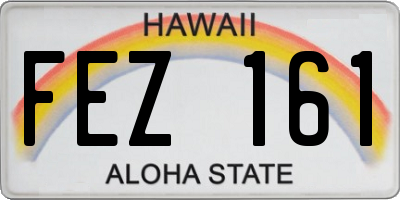 HI license plate FEZ161