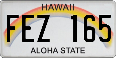 HI license plate FEZ165