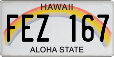 HI license plate FEZ167