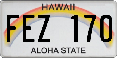 HI license plate FEZ170