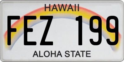 HI license plate FEZ199