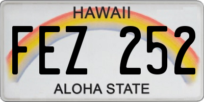 HI license plate FEZ252