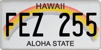 HI license plate FEZ255