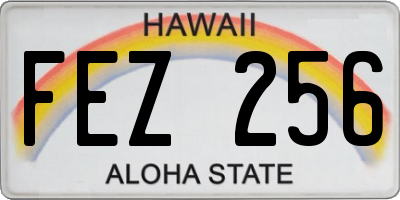 HI license plate FEZ256