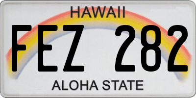 HI license plate FEZ282
