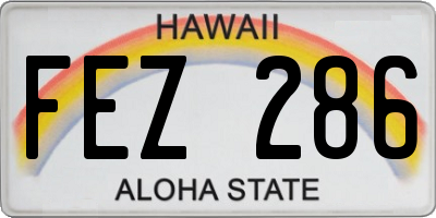 HI license plate FEZ286