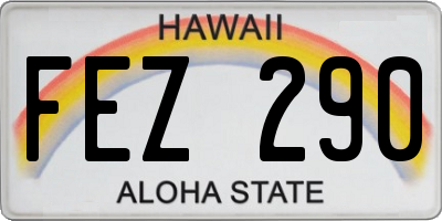 HI license plate FEZ290