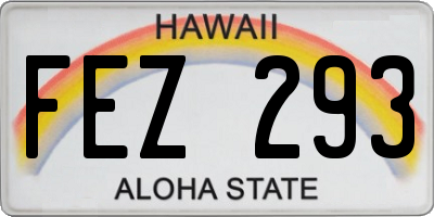 HI license plate FEZ293