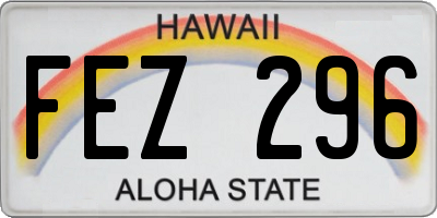HI license plate FEZ296