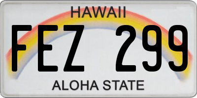 HI license plate FEZ299