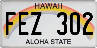 HI license plate FEZ302
