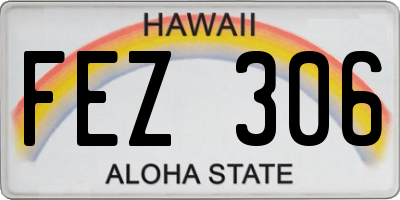 HI license plate FEZ306