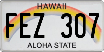 HI license plate FEZ307