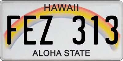 HI license plate FEZ313