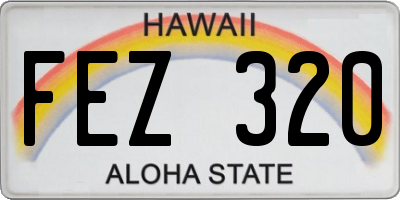 HI license plate FEZ320