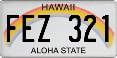 HI license plate FEZ321