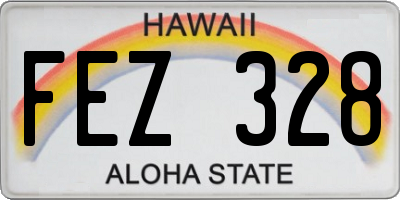 HI license plate FEZ328