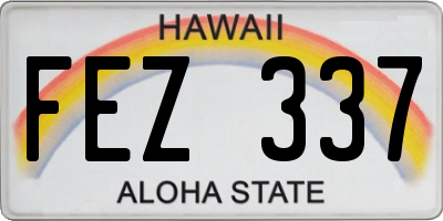 HI license plate FEZ337