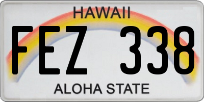 HI license plate FEZ338