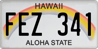 HI license plate FEZ341