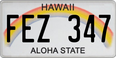 HI license plate FEZ347