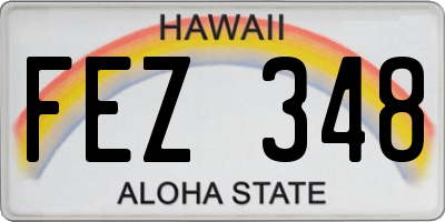 HI license plate FEZ348