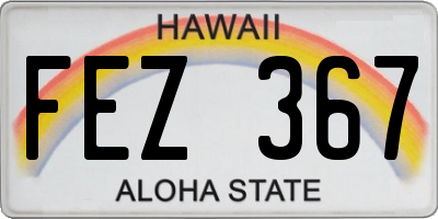 HI license plate FEZ367