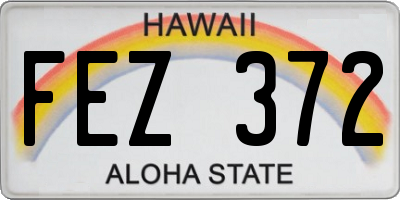 HI license plate FEZ372