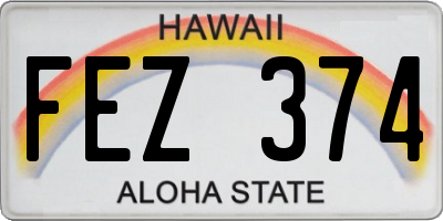 HI license plate FEZ374