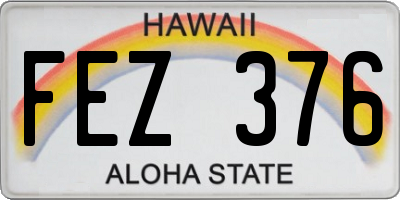 HI license plate FEZ376