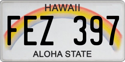 HI license plate FEZ397