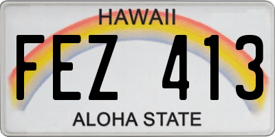 HI license plate FEZ413